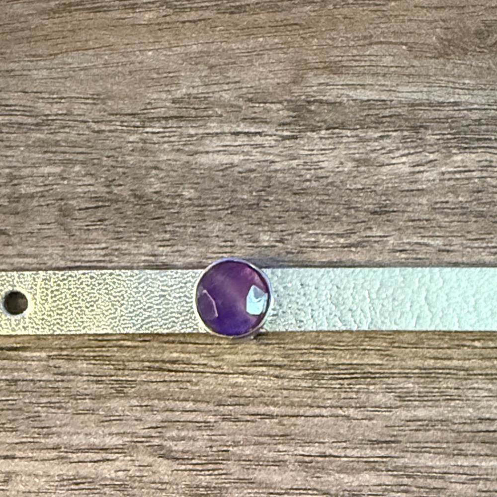 Keep Collective Stella and dot amethyst  Bracelet/necklace slider charm